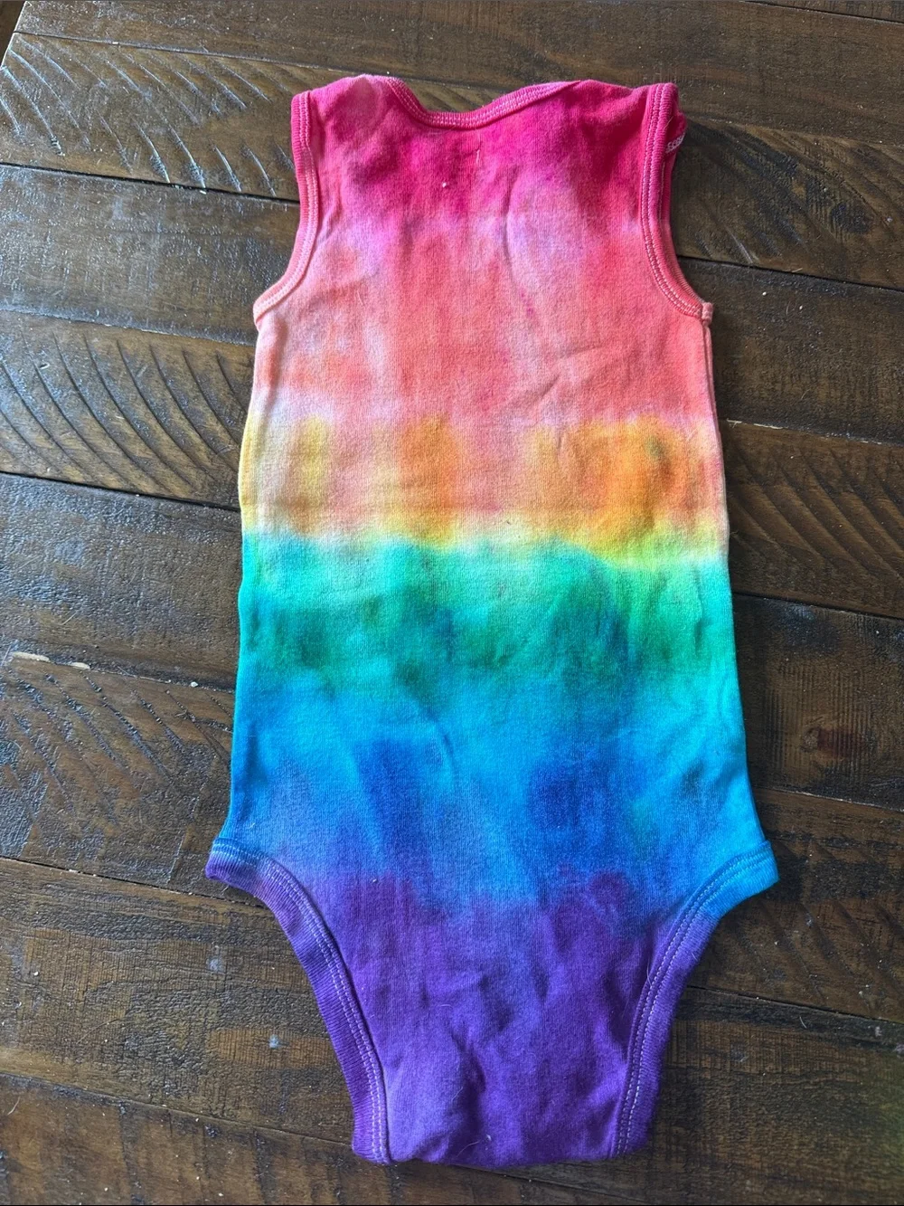BRAND NEW Baby Rainbow Tie-Dye Tank One-Piece Made by me 24 months